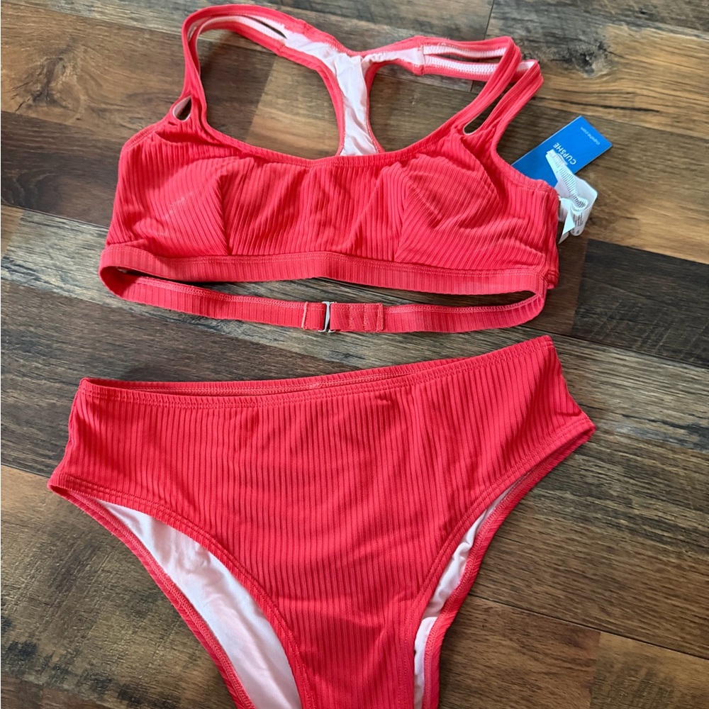 Cupshe Vibrant Red Bikini Set